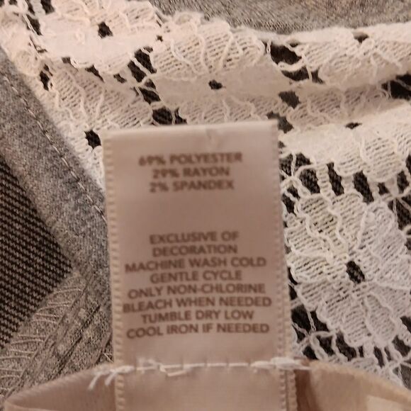 Ann Taylor Loft Gray Knit Fit and Flare Dress - Picture 8 of 9